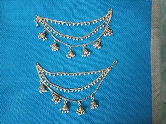 Aadita Fashion Jewellery Silver Gold Plated Long Hair Chain For Women ...