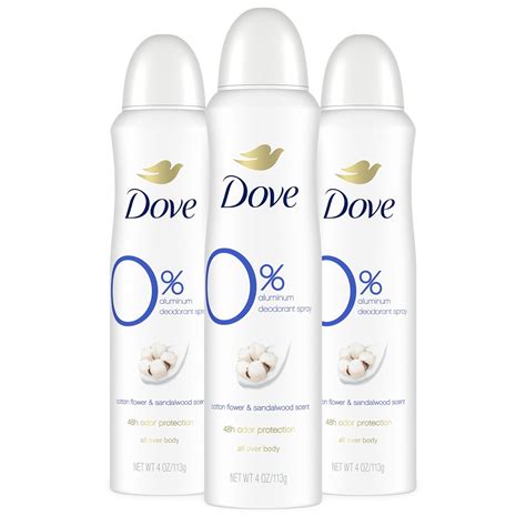 Amazon.com : Dove 0% Aluminum Deodorant Dry Spray Cotton Flower ...