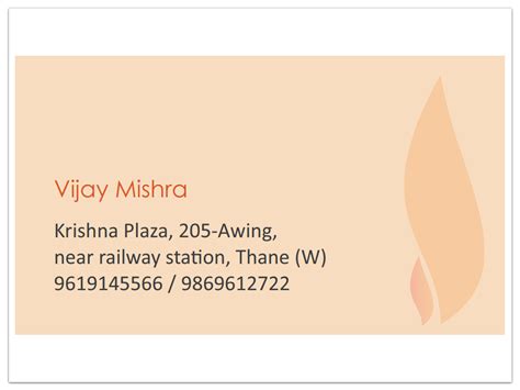 Visiting Cards Portfolio. UCA Thane