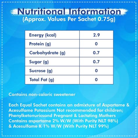 Equal Original Low Calorie Sweetener, 100 Sachets Price, Uses, Side ...
