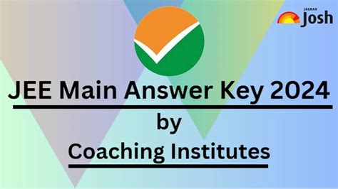 JEE Main Answer Key 2024 by Resonance: Shift 1, 2 PDF Download