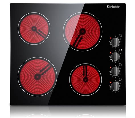 Buy Karinear 4 Burner Electric Cooktop 24 Inch, Built-in Electric Stove ...