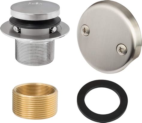 Brushed Nickel Bathtub Drain/Bath Tub Drain Kit with Overflow Drain ...