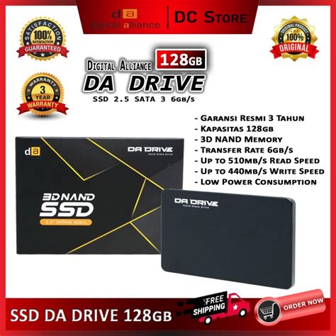 Jual DIGITAL ALLIANCE DA DRIVE SSD 128GB SATA 3 - SSD 3D NAND 128 GB ...
