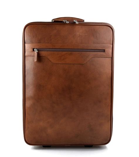 Leather trolley travel bag weekender overnight | Ubuy India