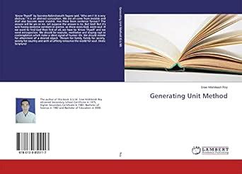 Generating Unit Method : Sree Hrishikesh Roy: Amazon.in: Books