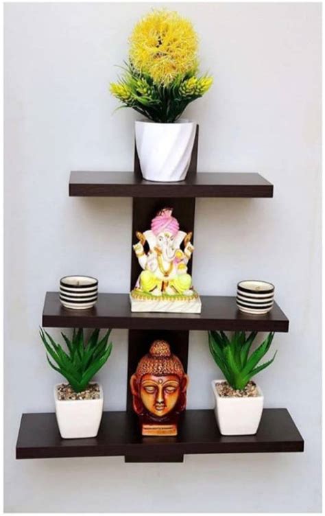 INDIAN WOOD ARTS Wood Wall Shelves and Wall Shelf Rack for Home - mdf 3 ...