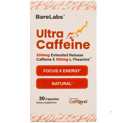 Ultra Caffeine Pills 200mg Extended Release L Theanine For Energy ...