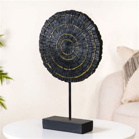 Modern Mystique Round Decor Showpiece Black Online - Premium Decor ...