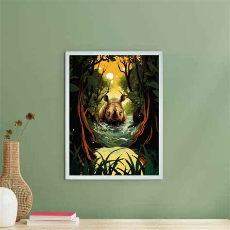 Chitran: Rhino Canvas Wall Art - Premium Home Decor Piece – Sowpeace