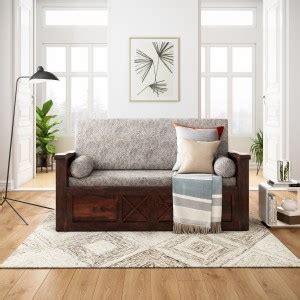 Flipkart Perfect Homes PureWood Sheesham Double Sofa Bed Price in India ...