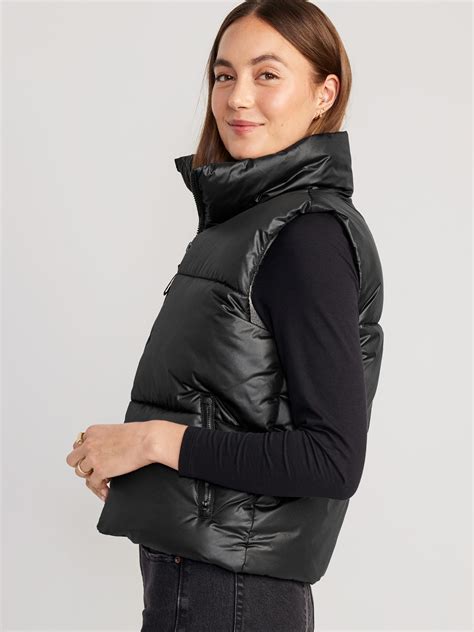 Bronze Quilted Puffer Vest at Isaac Oppen blog