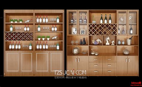 欧式实木酒柜3d模型下载-【集简空间】「每日更新」