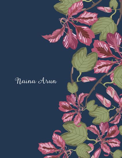 Hard Cover Medium Notebook - Flora Rosa – Paper Design Co