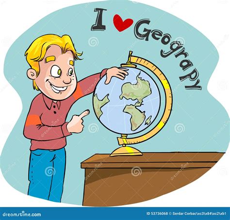 Geography Lesson At School - Modern Cartoon People Characters ...