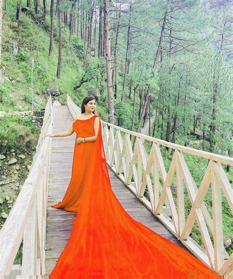 G1175 , Orange One Shoulder slit cut long trail shoot gown, (All Sizes ...