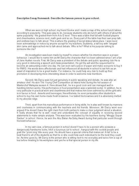 Image result for Descriptive Writing On Homework