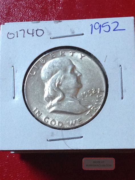 01740 : 1952 - P Silver Franklin Half Dollar Coin :: Numicorp :: Hq