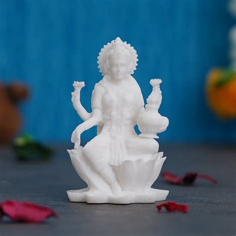 White Polyresin Goddess Laxmi Statue – eCraftIndia