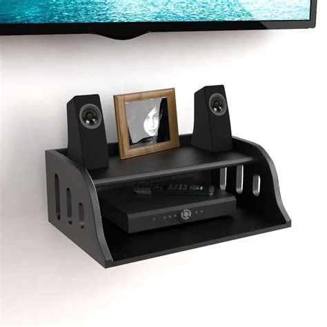 FABULO Wooden Decorative Set Top Box Wall Shelf/Stand- Wood ...