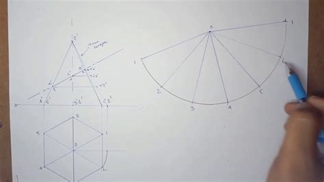 Hexagonal Pyramid Engineering Drawing Problems 的图像结果