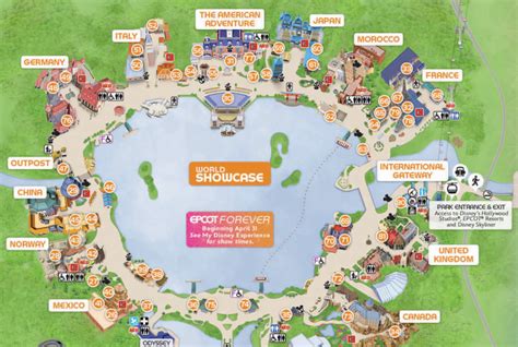Image result for WDW Epcot Map