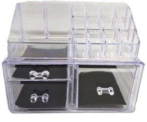 SMARTGURU Acrylic Cosmetic Makeup & Jewellery Organizer Display Case ...