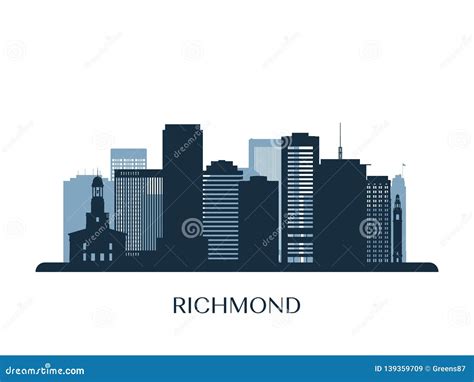 Richmond Skyline Silhouette Download a free preview or high quality ...