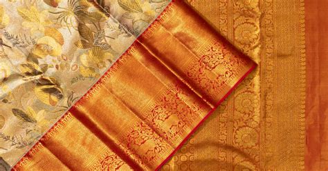 Taranga Kanchi Silk Tissue Brocade Gold Saree | Kankatala