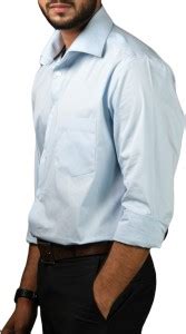 JUSTIN WHYTE Men Solid Formal Blue Shirt - Buy JUSTIN WHYTE Men Solid ...