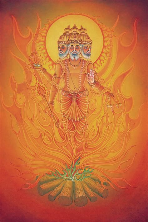 Agni – The Hindu God of Fire – High Quality Print of Artwork by Pieter ...