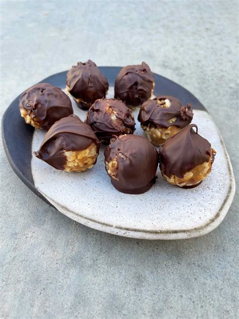 Crispy Chocolate Peanut Butter Bon Bons | Simple Nourished Living