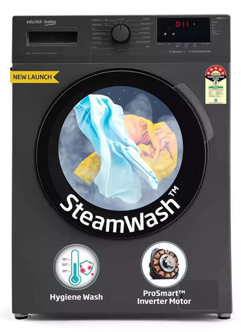 Voltas Beko WFL8012B7JVBKA/AXV 8 Kg 5 Star Inverter Quick wash Fully ...