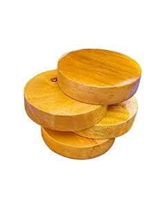 Wooden Hut Round Craft Wooden Log Natural Bark Coaster/Slices 3 Inches ...