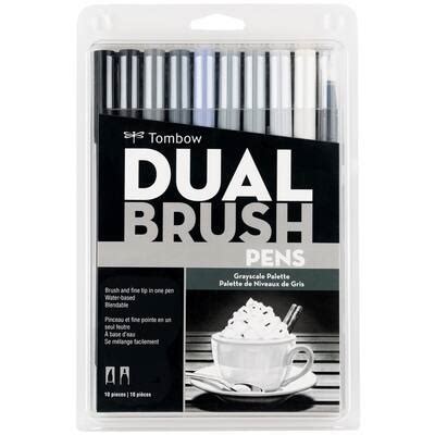 Buy in Bulk - 6 Packs: 10 ct. (60 total) Tombow Grayscale Palette Dual ...