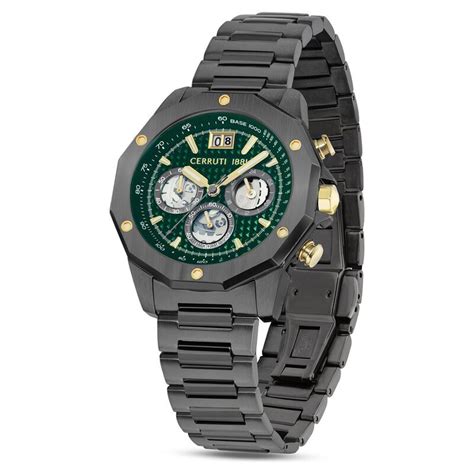 Buy Online Cerruti 1881 Green Dial Stainless Steel Strap Watch for Men ...