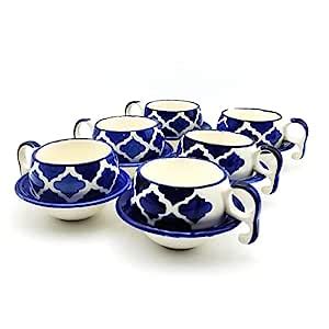 Buy Banwari Crafts Glossy Striped Design Hand-Painted Dishwasher ...