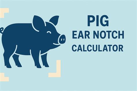 Pig Ear Notch Calculator: Simplifying Pig Identification - EARCACLULATOR