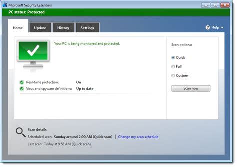 Image result for Microsoft Security Essentials Windows Defender