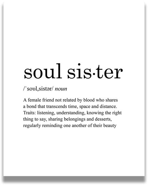 Amazon.com: Soul Sister Definition Wall Art - Sisters Decor ...