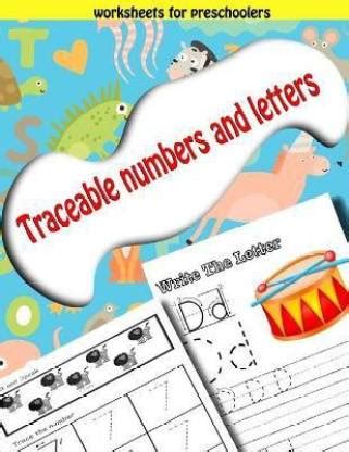 traceable numbers and letters worksheets for preschoolers: Buy ...