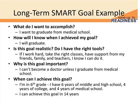 Image result for Long-Term Smart Goals Examples