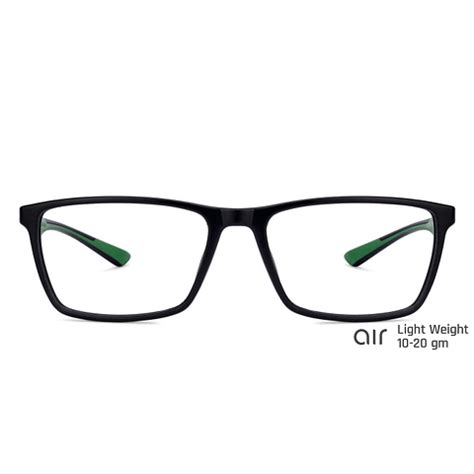 Buy Grey Green Full Rim Rectangle Lenskart Air Essentials LA VC E12794 ...