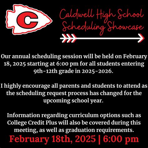 CHS 2025 Scheduling Showcase, 516 Fairground Street, Caldwell, OH ...