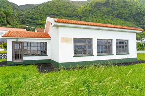 Facade of the only primary school in faja dos vimes sao jorge ...