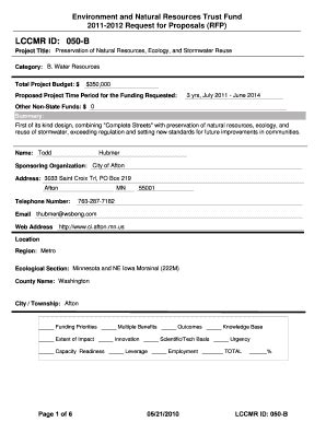 Fillable Online Environment and Natural Resources Trust Fund 2011-2012 ...