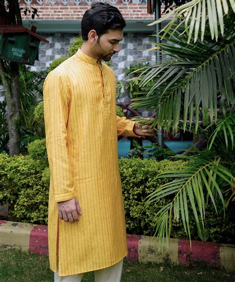 Yellow Linen Kurta| Yellow | Custom Made - Online in India | Bow & Square