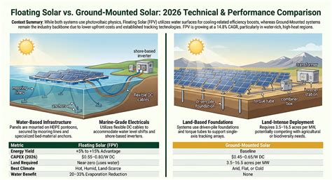 Floating Solar vs Ground Mounted Solar: Cost, Efficiency & Performance ...