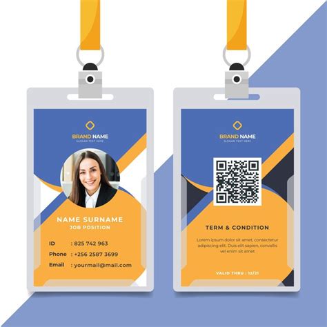 Minimalist id cards template | Free Vector