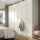 PAX / TYSSEDAL wardrobe combination, white/white, 300x60x236 cm (1181 ...